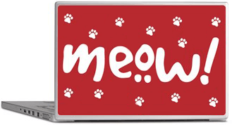 MEOW! laptop skin